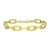 9ct gold gate and open link bracelet
