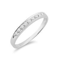 9ct White Gold 0.10ct Diamond Classic Style Eternity Ring