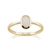 9ct yellow gold 029ct opal framed ring