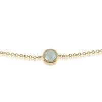 9ct Yellow Gold 1.77ct Round Mint Green Quartz Luminosity Bracelet