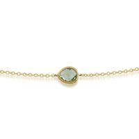 9ct Yellow Gold 1.66ct Pear Shaped Mint Green Quartz Luminosity Bracelet