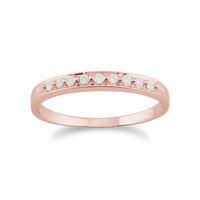 9ct Rose Gold 0.10ct Diamond Classic Style Half Eternity Ring