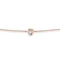 9ct Rose Gold 0.03ct Diamond Hearts Bracelet