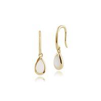 9ct yellow gold 026ct opal pear shaped drop earrings