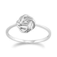 9ct White Gold Diamond Love Knot \'Devotion\' Ring