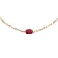 9ct Yellow Gold 0.63ct Ruby 19cm Bracelet