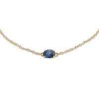 9ct Yellow Gold 0.57ct Sapphire 19cm Bracelet