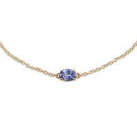 9ct Yellow Gold 0.48ct Tanzanite 19cm Bracelet