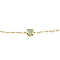 9ct Yellow Gold 2.00ct Square Mint Green Quartz Luminosity Bracelet