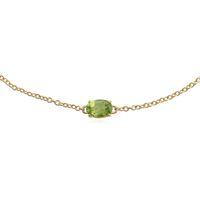 9ct yellow gold 051ct peridot 19cm bracelet