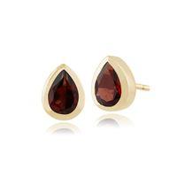 9ct Yellow Gold 1.00ct Garnet Stud Earrings