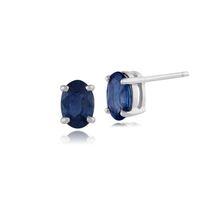 9ct white gold 115ct blue sapphire oval stud earrings