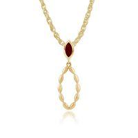 9ct Yellow Gold 0.15ct Ruby Pendant on 45cm Chain