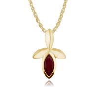 9ct Yellow Gold 0.15ct Ruby Pendant on 45cm Chain