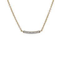 9ct yellow gold 2pt diamond 45cm necklace