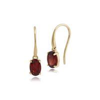 9ct Yellow Gold 1.11ct Garnet Drop Earrings