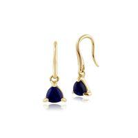 9ct Yellow Gold 0.50ct Lapis Lazuli Single Stone Drop Earrings