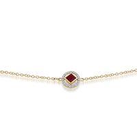 9ct Yellow Gold 0.32ct Ruby & Diamond Bracelet