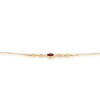 9ct Yellow Gold 0.15ct Ruby 19cm Bracelet