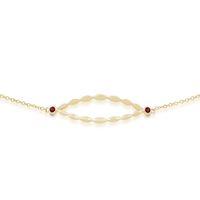 9ct Yellow Gold 0.12ct Ruby 19cm Bracelet