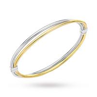 9ct Two Colour Gold Bangle