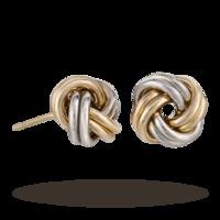 9ct gold knot stud earrings