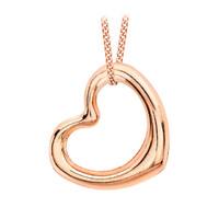 9ct Rose Gold Floating Heart Pendant