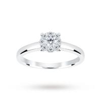 9ct white gold 025 carat total weight diamond multi stone ring ring si ...