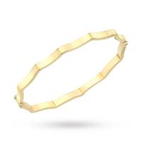 9ct yellow gold wavy bangle