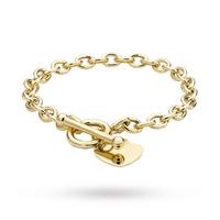 9ct Yellow Gold Heart Bracelet