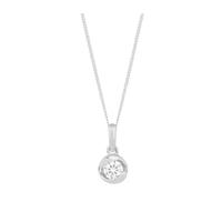 9ct White Gold 0.15ct Diamond Pendant