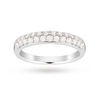 9ct White Gold 0.50 Carat Total Weight Eternity Ring - Ring Size P