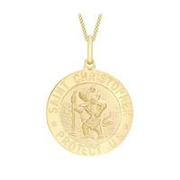 9ct Yellow Gold St Christopher Pendant