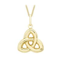 9ct yellow gold celtic knot pendant