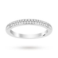 9ct white gold 025 total carat weight pave diamond set band