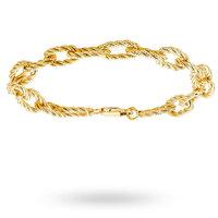 9ct Yellow Gold Texture Link Bracelet