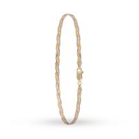 9ct three colour gold bracelet