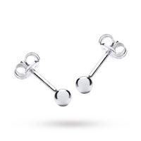 9ct White Gold Ball Stud Earrings