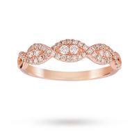 9ct rose gold 033ct diamond wrap dress ring