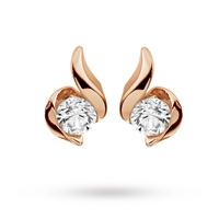 9ct Rose Gold 0.15ct Wrapped In Love Diamond Earrings