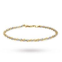 9ct 2 Colour Gold Twist Chain Bracelet