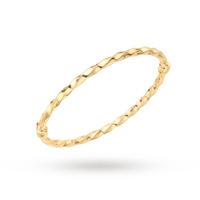 9ct yellow gold twist bangle