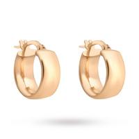 9ct rose gold hoop earrings