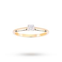 9ct Yellow Gold 0.15ct Diamond Engagement Ring