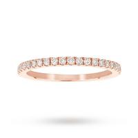 9ct Rose Gold Claw Set Skinny 0.25ct Diamond Ring - Ring Size P