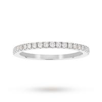 9ct White Gold Claw Set Skinny 0.25ct Diamond Ring - Ring Size M