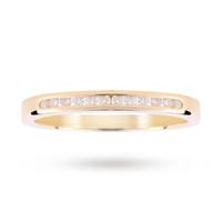 9ct Yellow Gold 0.15ct Diamond Channel Set Ring