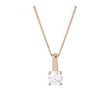 9ct Rose Gold 0.25ct Brilliant Cut Pendant