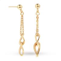 9ct Italian Gold Link Drop Earrings