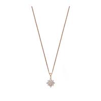 9ct Rose Gold 0.21ct Diamond Snow Flake Pendant